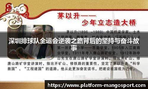 深圳排球队全运会逆袭之路背后的坚持与奋斗故事